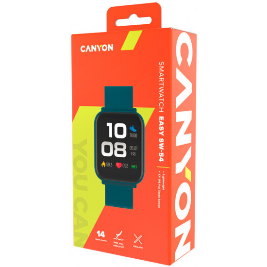 Смарт-годинник Canyon Easy SW-54 Green (CNS-SW54BG)