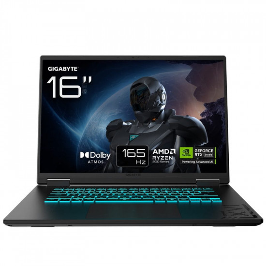 Ноутбук Gigabyte Gaming A16 (3THK3UA893SD) Black Steel