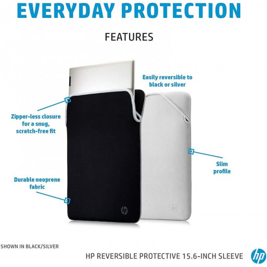 Чохол HP Reversible Protective Sleeve Black/Silver (2F2K5AA) 15.6"