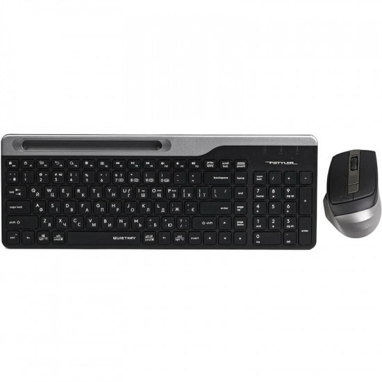 Комплект (клавіатура, миша) бездротовий A4Tech FB2535CS Smoky Grey