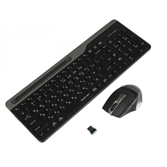 Комплект (клавіатура, миша) бездротовий A4Tech FB2535CS Smoky Grey