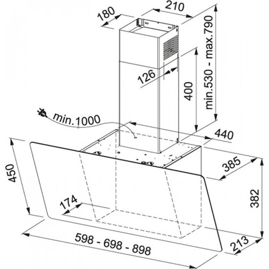 Витяжка Franke Evo Plus FPJ 925 V BK/SS (330.0528.067)