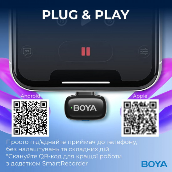 Мікрофон BOYA mini-23 Type-C Black