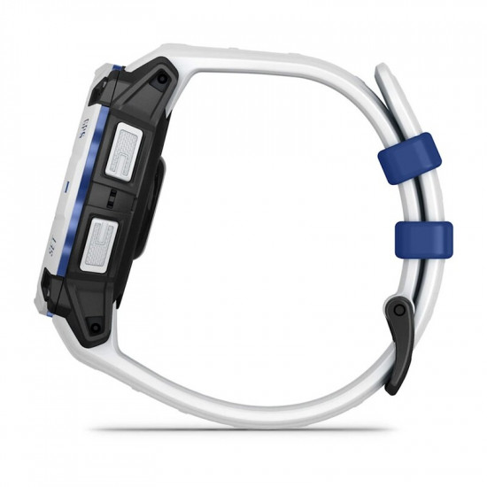 Смарт-годинник Garmin Instinct 3 45mm Solar Whitestone with Whitestone/Bolt Blue Silicone (010-02934-43)