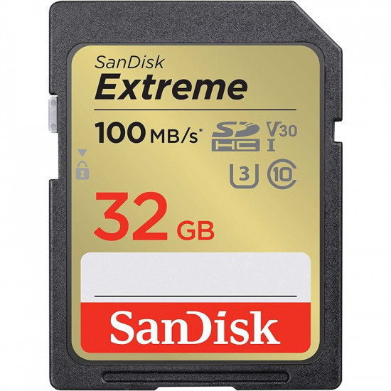 Карта пам`яті SDHC 32GB UHS-I/U3 Class 10 SanDisk Extreme R100/W60MB/s (SDSDXVT-032G-GNCIN)