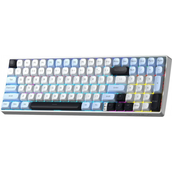 Клавіатура бездротова Aula S100pro Brown Switch White/Black (6948391205755)