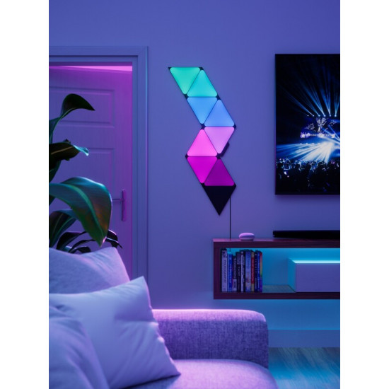 Додаткові панелі Nanoleaf Shapes Ultra Black Triangles Expansion Pack, Apple HomeKit, 3 шт. (NL47-0101TW-3PK)