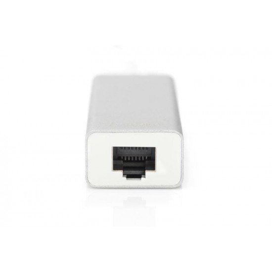 Концентратор USB-C Digitus, 3хUSB 3.0 + Gigabit Ethernet (DA-70255)