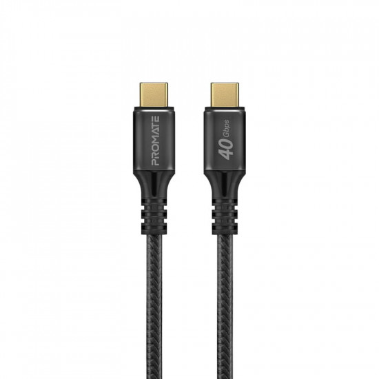 Кабель Promate PowerBolt240 USB Type-C - USB Type-C (M/M), 5 A, 240 W, 1 м, Black