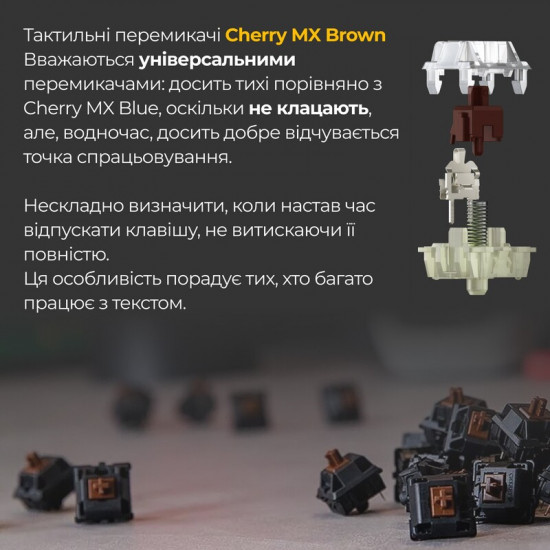 Клавіатура Ducky One 3 Mini Cherry MX Brown RGB UA USB White (DKON2161ST-BUAPXPWWWSC1)