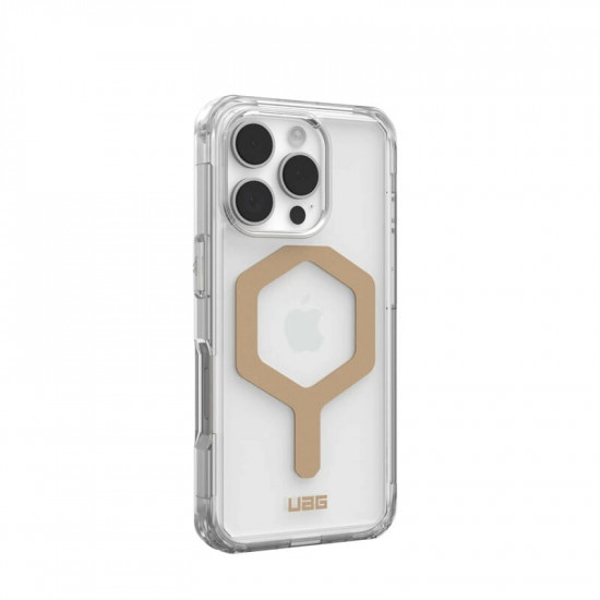 Чохол-накладка Urban Armor Gear Magsafe для Apple iPhone 16 Pro Plyo Ice/Gold (114480114381)