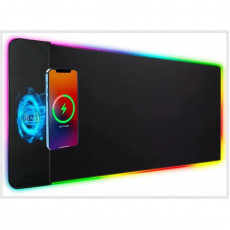 Килимок для миші з бездротовим зарядним пристроєм Choetech (T543-F) RGB Illuminated 15W Wireless Charging Mouse Pad