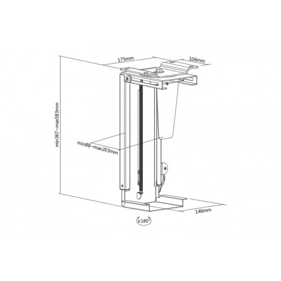 Кріплення Digitus Universal PC Mount DA-90411