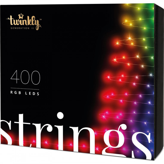 Smart LED гірлянда Twinkly Strings RGB Gen II (TWS400STP-BEU) 400LED, 32м, BT+WiFi