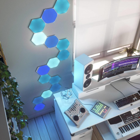 Розумна система освітлення Nanoleaf Shapes Hexagon Starter Kit Apple HomeKit, 15 шт. (NL42-6002HX-15PK)