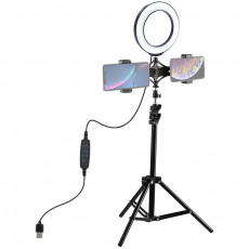 Кільцева USB LED-лампа Puluz PKT3036 6.2" + штатив 1.1 м (PKT3036)