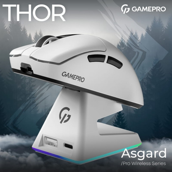 Миша бездротова Gamepro Asgard Thor White (GM023W)