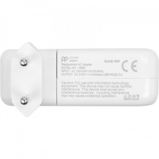 Адаптер живлення PowerPlant (USB-Cx4.8A) White (NA700707)