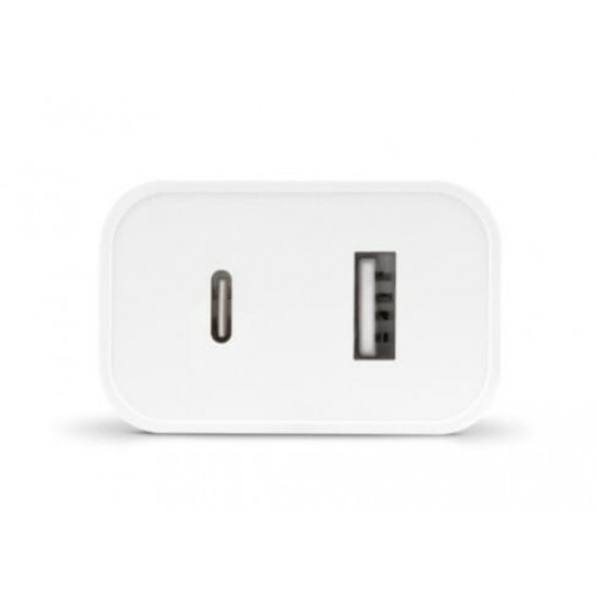Мережевий зарядний пристрій Ttec SmartCharger Duo PD USB-C/USB-A 32Вт White (2SCS24B)