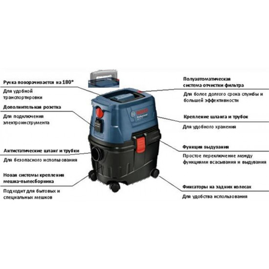 Пилосос Bosch GAS 15 PS (06019E5100)