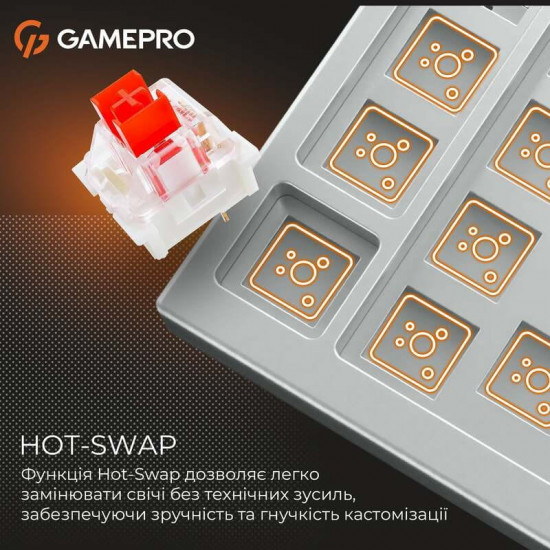 Клавіатура GamePro Genesis Metallic MK110G Outemu Red Swithes USB Gray