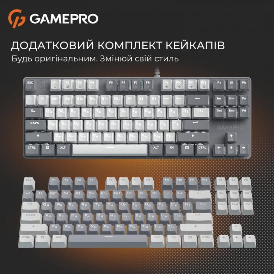 Клавіатура GamePro Genesis Metallic MK110G Outemu Red Swithes USB Gray