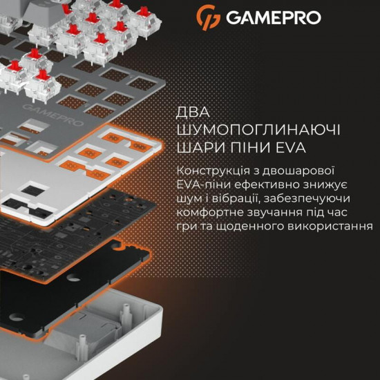 Клавіатура GamePro Genesis Metallic MK110G Outemu Red Swithes USB Gray