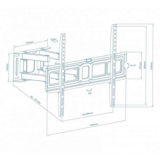 Кронштейн Walfix R-514B (VESA600х400)