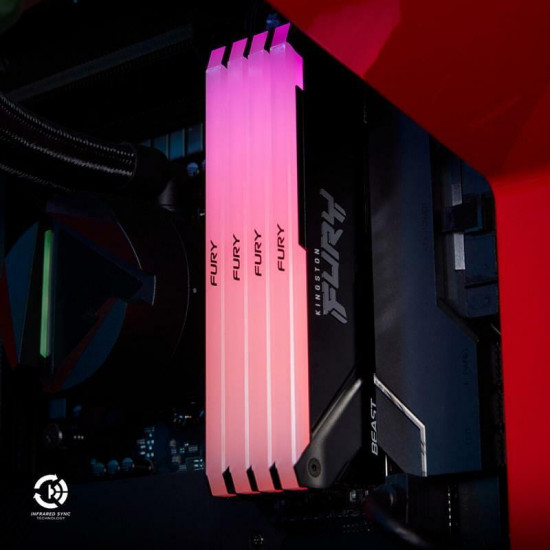 Модуль пам`яті DDR4 2x16GB/3200 Kingston Fury Beast RGB (KF432C16BB12AK2/32WP)