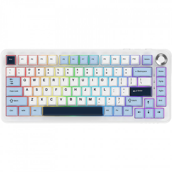 Клавіатура бездротова Ajazz AK820 Max Plus Day Dream Switch White (AK820MAX-DD-BWD)