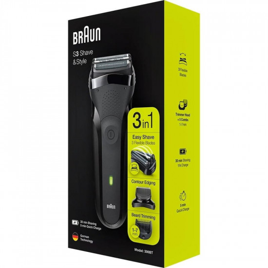 Електробритва Braun Series 3 300BT Black/Black