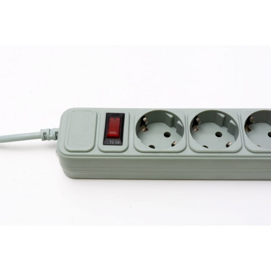Фільтр живлення ProLogix (PRS-075P5-30G) 0.75 мм, 5 розеток, 3 м, сірий_акція