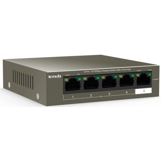 Комутатор Tenda TEF1105P-4-63W