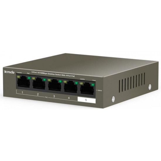 Комутатор Tenda TEF1105P-4-63W