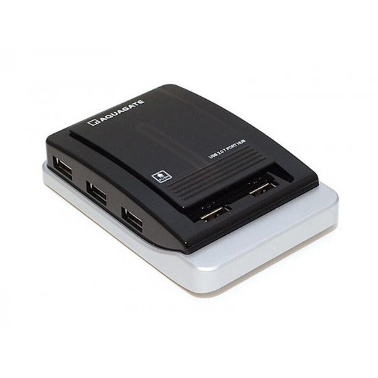 Концентратор USB2.0 PowerPlant CA911349 Black 7хUSB2.0, 1хminiUSB