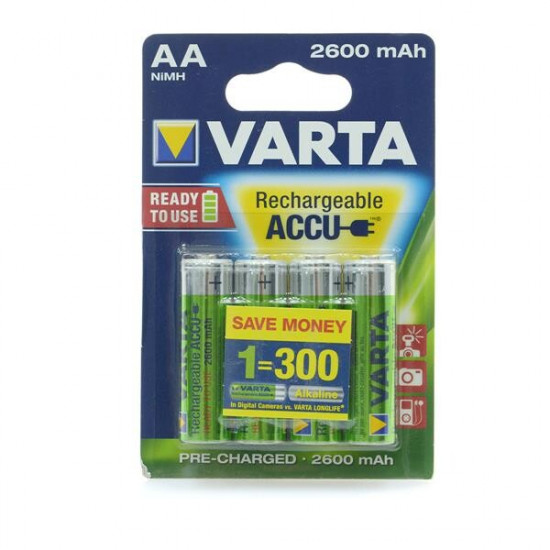Акумулятор Varta Rechrgeable Accu AA/HR06 NI-MH 2600 mAh BL 4шт