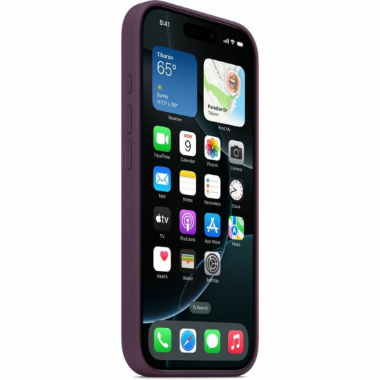 Чохол-накладка Apple Silicone Case with MagSafe для Apple iPhone 16 Pro Max Plum (MYYW3)