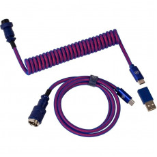 Кабель для клавіатури Keychron Premium Coiled Aviator Cable Straight Purpule (CAB1_KEYCHRON)