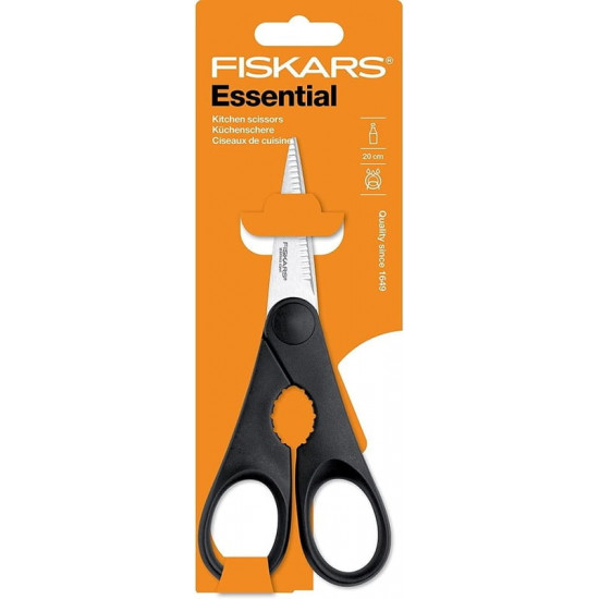 Кухонні ножиці з відкривачкою Fiskars Essential 20 см (1023820)