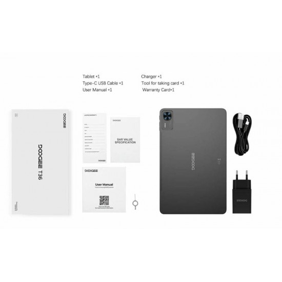 Планшет Doogee T36 8/256Gb Urban Black