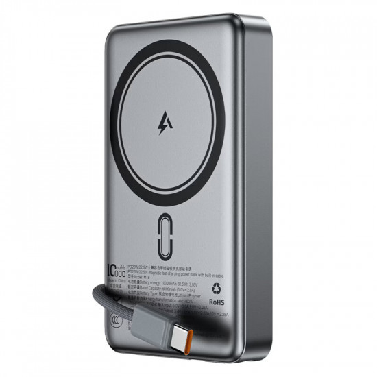 Універсальна мобільна батарея Acefast M18 10000mAh 22.5W Black (6974316284017)