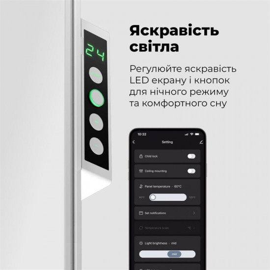Інфрачервоний обігрівач AENO Premium Eco Smart Heater LED White (AGH0003S)