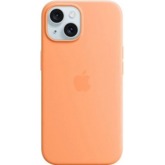 Чохол-накладка Apple Silicone Case with MagSafe для Apple iPhone 15 Orange Sorbet (MT0W3ZM/A)