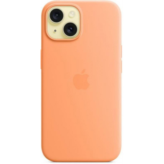 Чохол-накладка Apple Silicone Case with MagSafe для Apple iPhone 15 Orange Sorbet (MT0W3ZM/A)