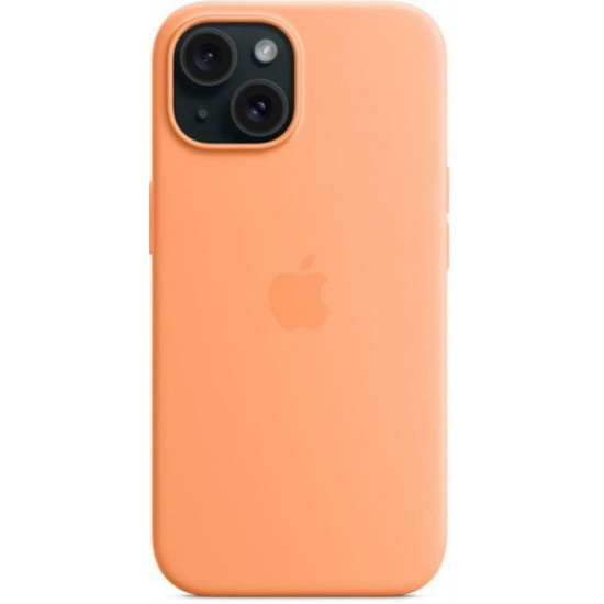 Чохол-накладка Apple Silicone Case with MagSafe для Apple iPhone 15 Orange Sorbet (MT0W3ZM/A)