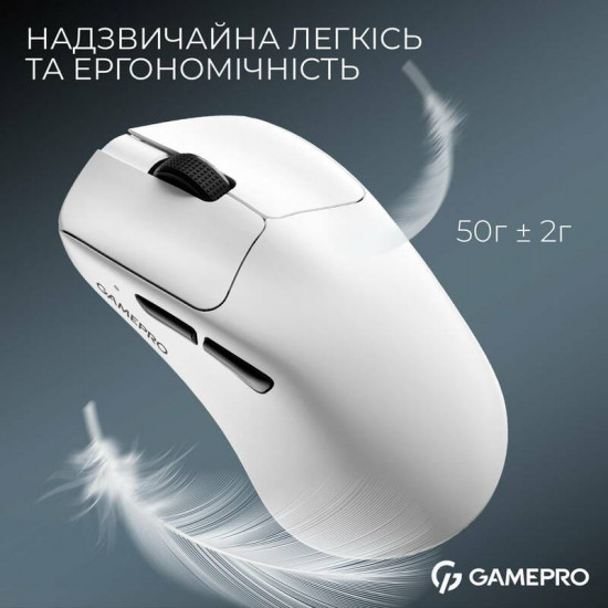Миша бездротова Gamepro Asgard Surt White (GM017W)