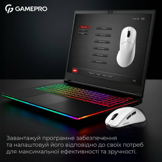 Миша бездротова Gamepro Asgard Surt White (GM017W)