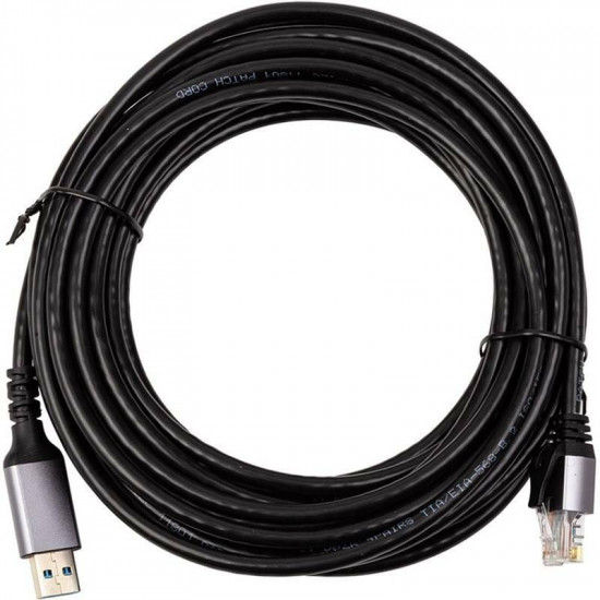 Кабель PowerPlant USB Type-А - RJ45 (M/М) 15м Black (CA915026)