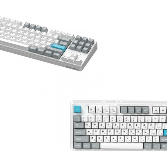 Клавіатура бездротова GamePro Asgard Ragnar Keychron Super Red Switch White (MK285WH)