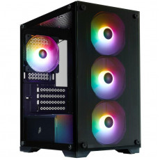 Корпус 1stPlayer X2-M-BK-4F7 Black без БЖ
